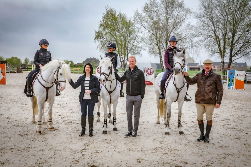 Valérie Glatigny, Jérôme Guéry et Albert Voorn avec les Equicadets @LEWB
