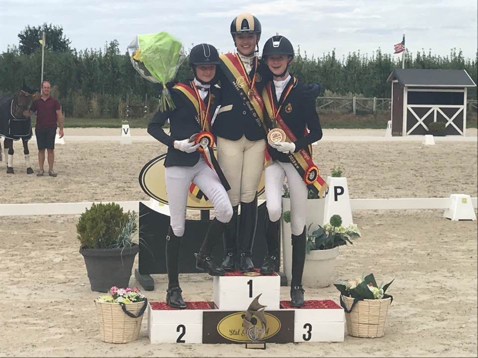 Podium Ch. Belgique Dressage Poneys 29-07-2018