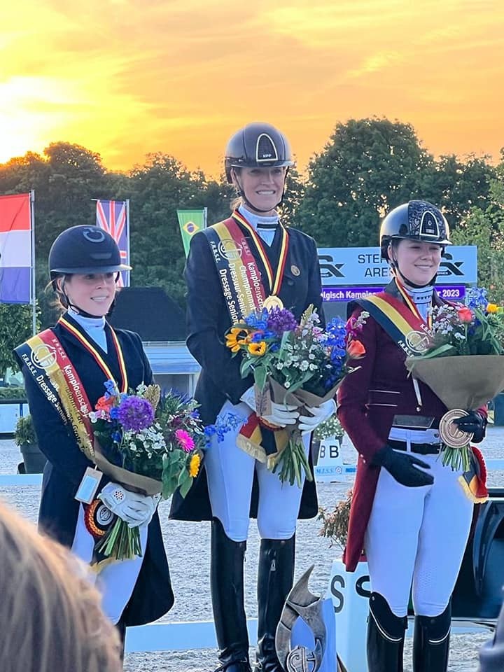 Podium Championnat de Belgique Senior de Dressage 2023 @LEWB