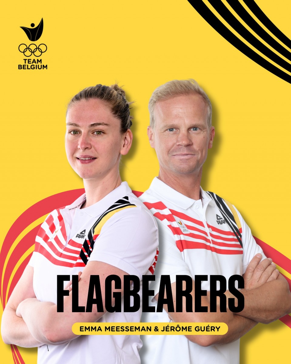 Les porte drapeaux du Team Belgium sont Emma Meesseman et Jerome Guery Le COIB annonce les porte drapeaux du Team Belgium pour Paris 2024 Ligue Equestre Wallonie Bruxelles