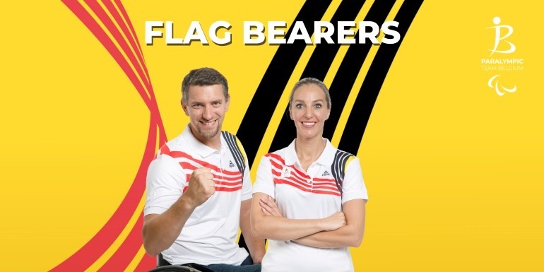 Nos portes drapeaux paralympiques Manon Claeys et Joachin Gérard @paralympic team belgium