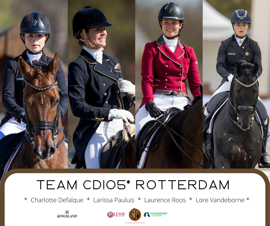 L'équipe belge de dressage au CDIO5* de Rotterdam @Equibel