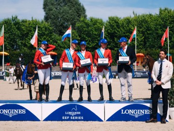 L'équipe belge gagnante à Deauville (© EEF / Cecile Sablayrolles)