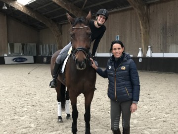 Stage Cavalor dressage 2017 avec Michèle George - Justine Anthoine et Michèle George (c) Justine Anthoine 