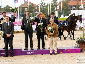 Equipe belge attelage 3ème aux CE Göteborg 2017 (c) HippoEvent Charlotte Widell