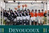 Le podium par équipe du championnat children de dressage (© FEI/Libby Law)