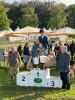 Lara de Liedekerke sur les 3 marches du podium du Championnat de Belgique des Jeunes Chevaux de 7 ans de concours complet à Waregem-Nokere 6-08-2023 @Paardensport Vlaanderen